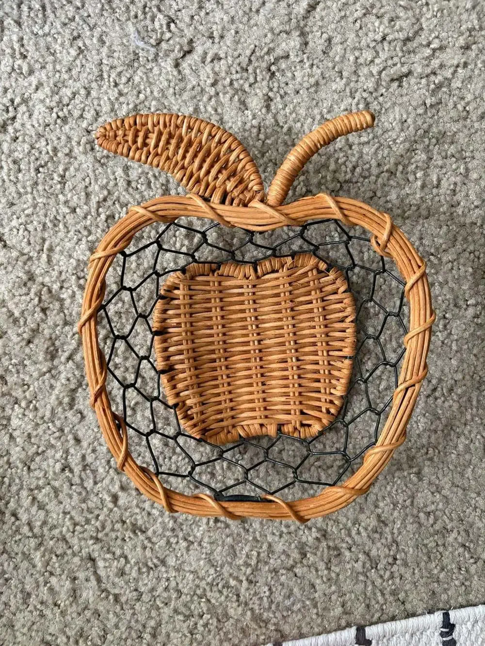 Fruit Apple And Pear Wicker Rattan Baskets